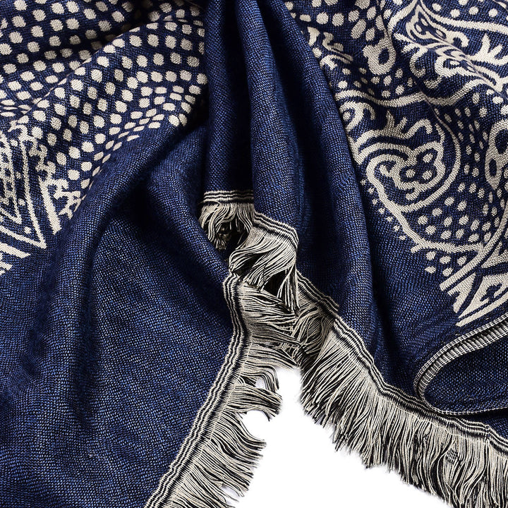 Herren-Schal mit Jacquardmuster – Leichtes und weiches Flaggendesign