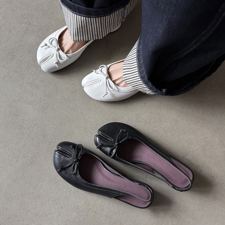 Damensandale aus echtem Leder – geschlossene Spitze im Retro-Stil