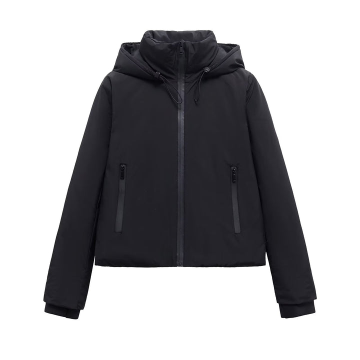 Veste Matelassée Femme à Capuche – Coupe Courte Moderne Zippée