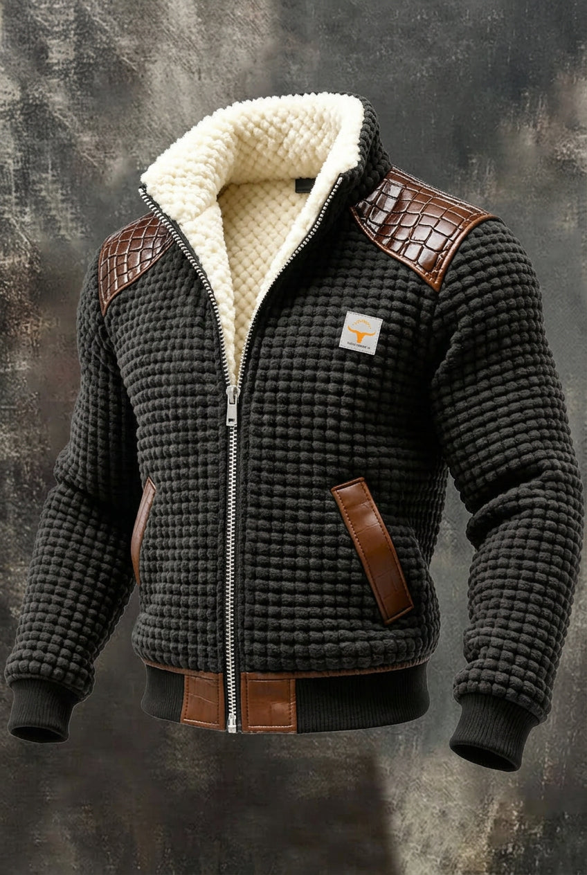 Veste Matelassée Homme – Coupe Slim Motif Carreaux et Poches 3D