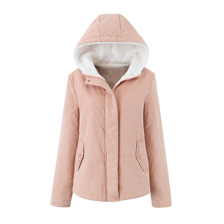 Veste Femme à Capuche Doublée Polaire – Coupe Cintrée Matelassée