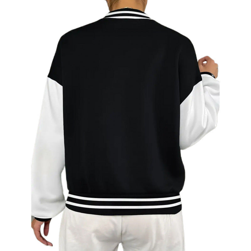 Veste Cardigan Varsity Femme – Coupe Baseball Décontractée