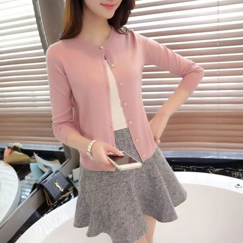 Cardigan Femme Maille – Coupe Droite Col Rond