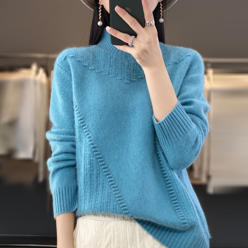 Dame-Sweater i uld – Afslappet pasform i urban stil