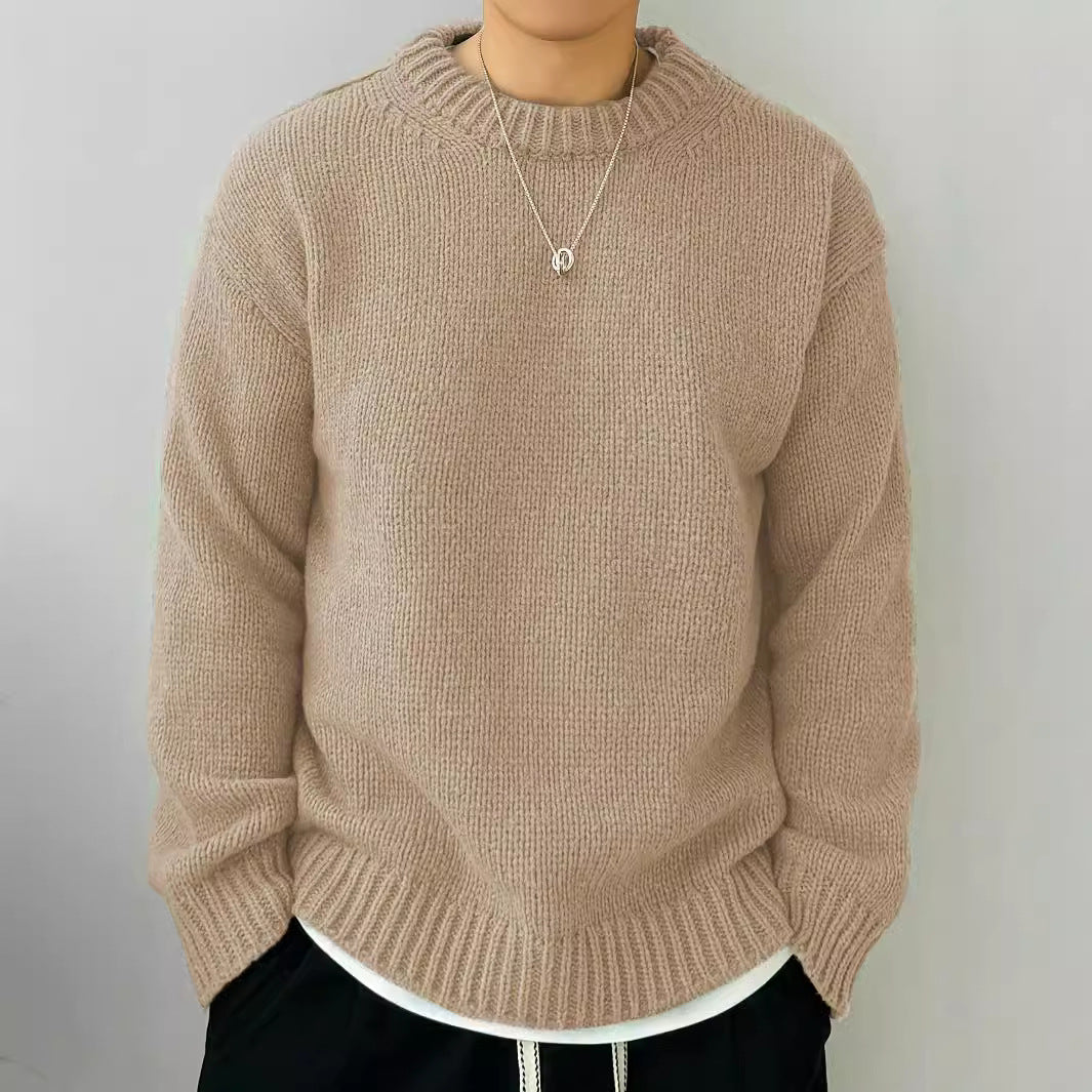 Pull Homme en Maille – Coupe Ample Décontractée