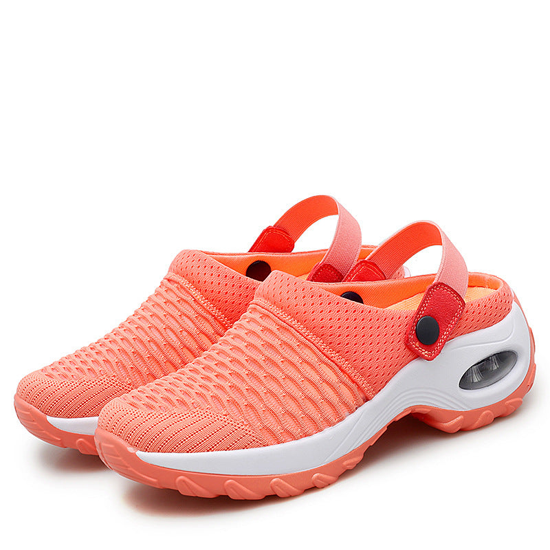 Damen Slip-On Sneakers aus atmungsaktivem Mesh – leichter, wandelbarer Absatz