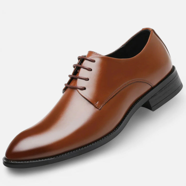 Derby-Herrenschuhe aus Rindsleder – klassische Schnürsenkel und Komfort