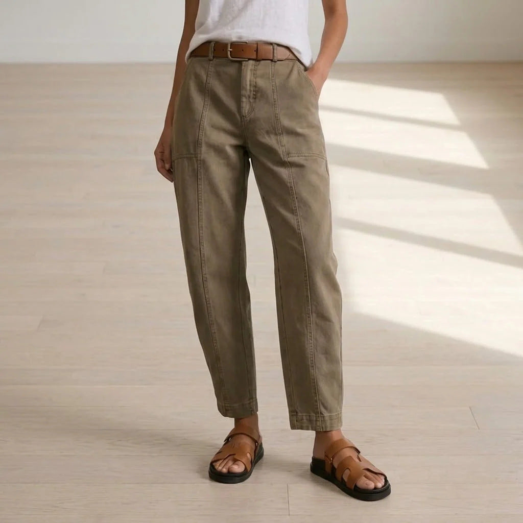 Utility Bukser til Dame – Høj Størrelse med tapered vintagepasform