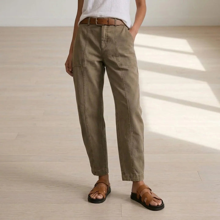 Utility Bukser til Dame – Høj Størrelse med tapered vintagepasform