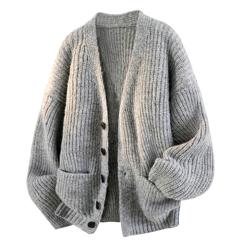 Herre-cardigan i ribstrik – Elegant afslappet pasform