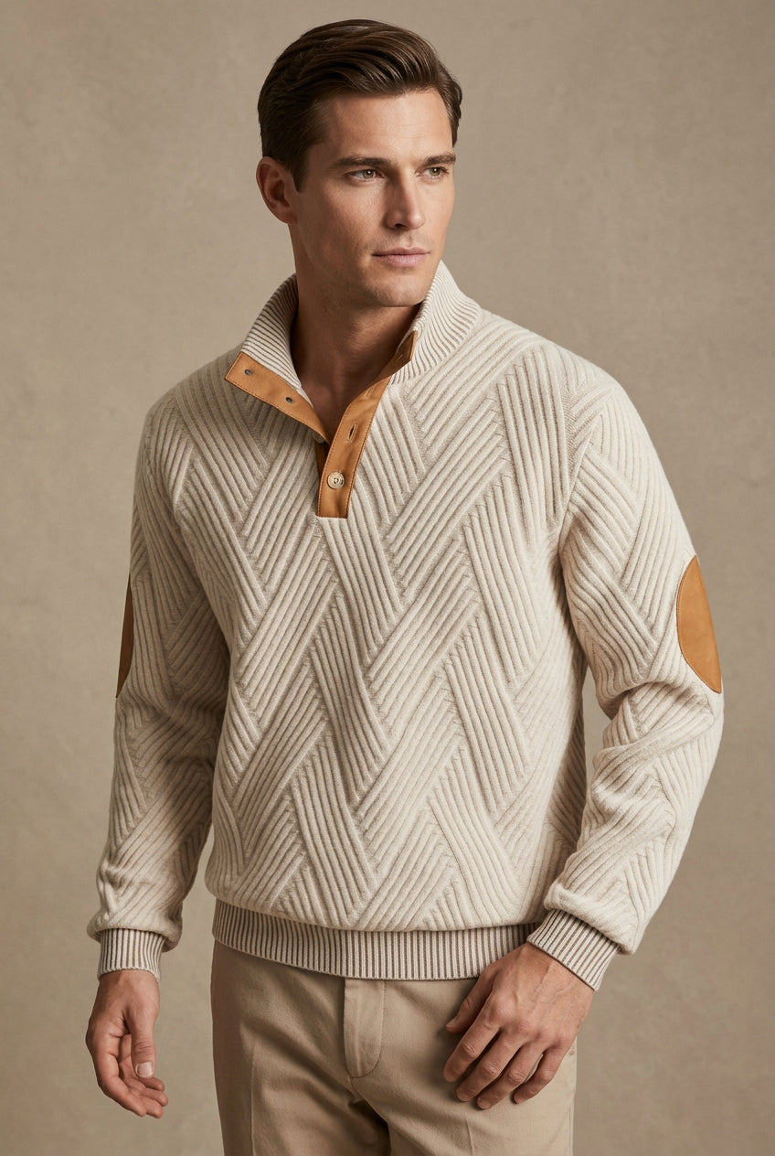 Pull Homme Effet 3D – Coupe Décontractée Rétro Imprimée