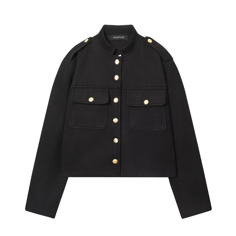 Veste Femme Cropped – Coupe Décontractée et Détail Poches