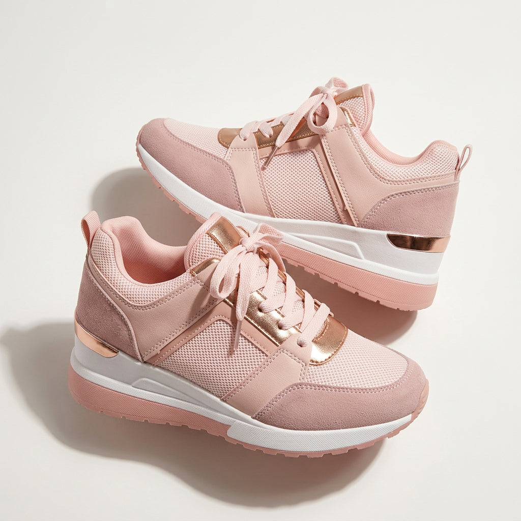 Baskets Femme à Lacets – Semelle Souple Style Sport Casual