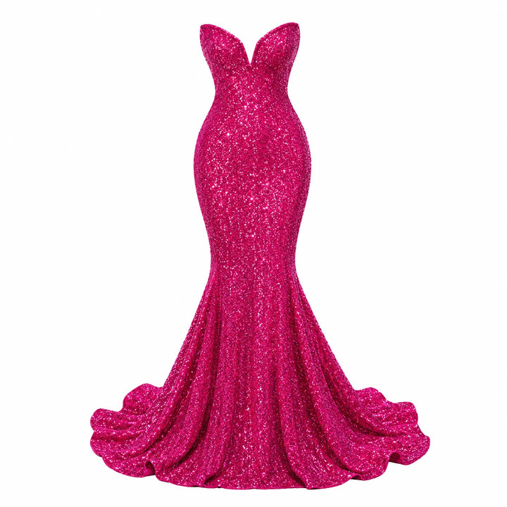 Vestido maxi de lentejuelas para mujer: elegante silueta de sirena