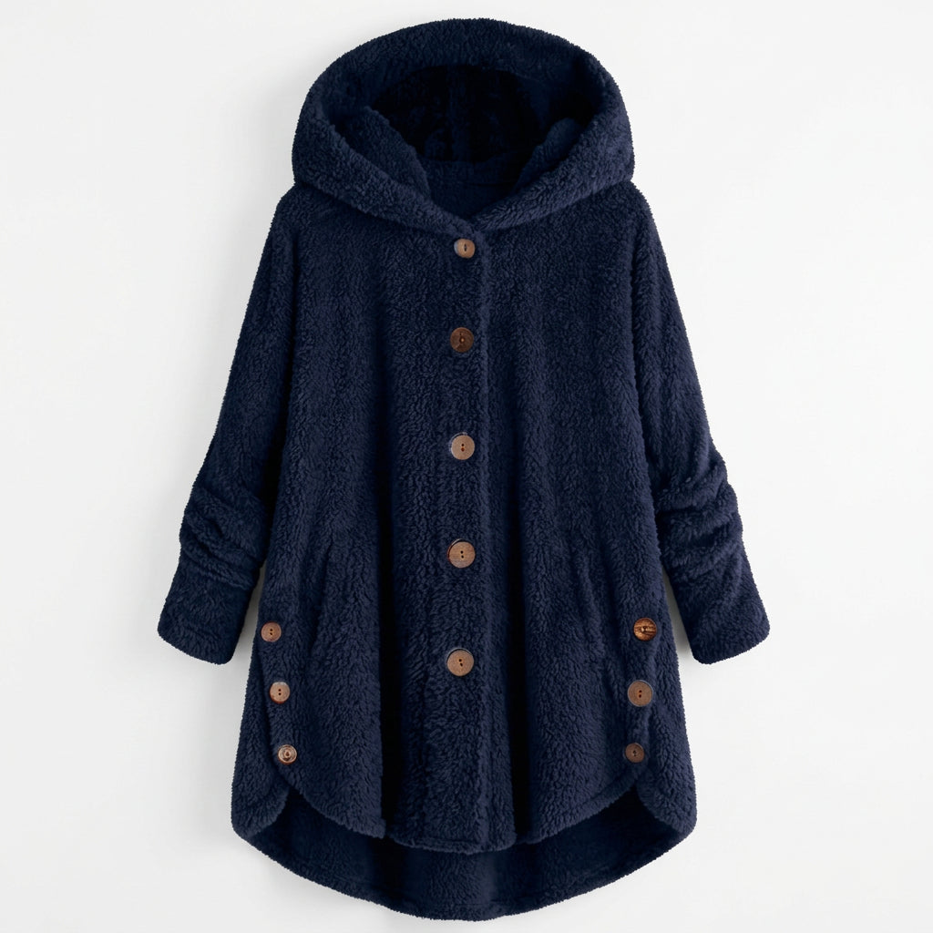 Veste Femme en Laine Polaire Douce – Coupe Décontractée, Capuche