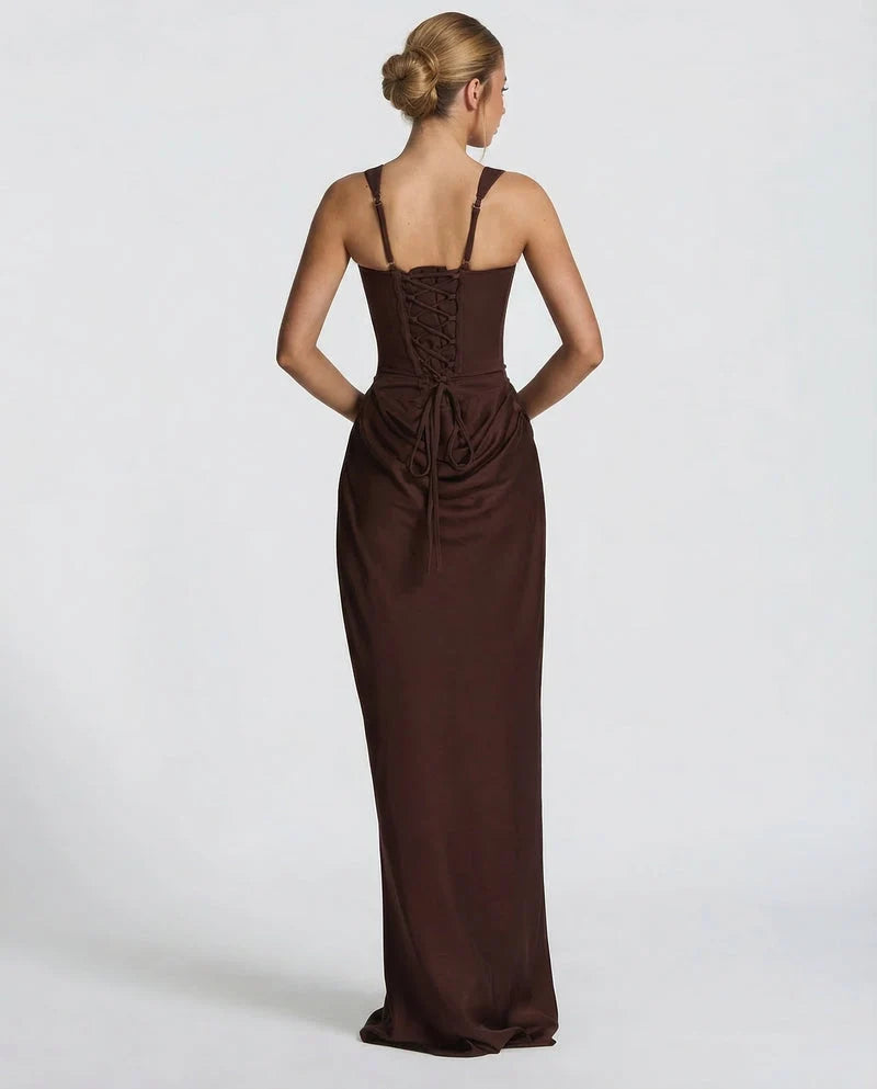 Robe Maxi Femme Sans Bretelles – Coupe Fourreau Élégante
