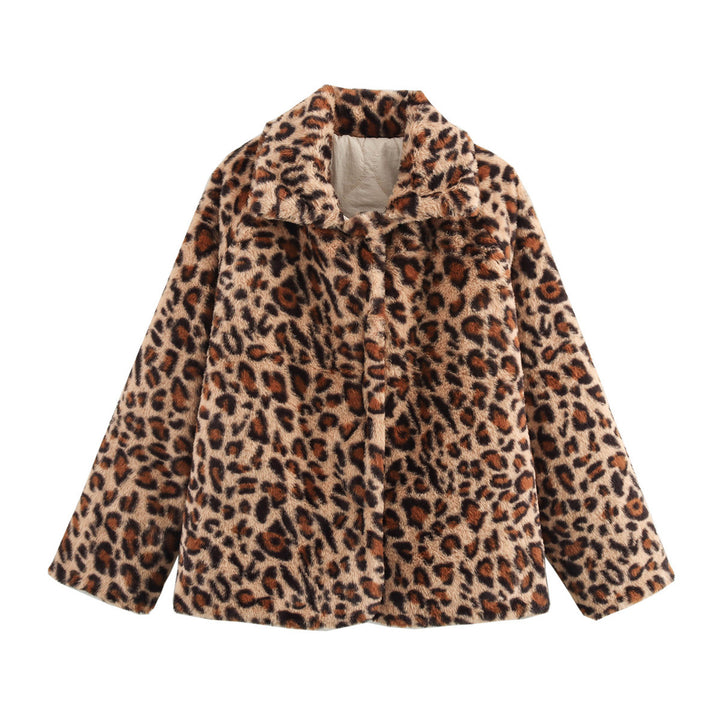Veste Femme Réversible Motif Animal – Fermeture Boutons Matelassée