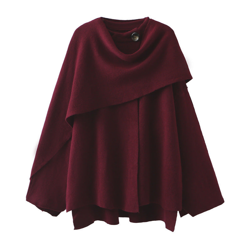 Cardigan Femme Maille – Col Écharpe Asymétrique Coupe Ample