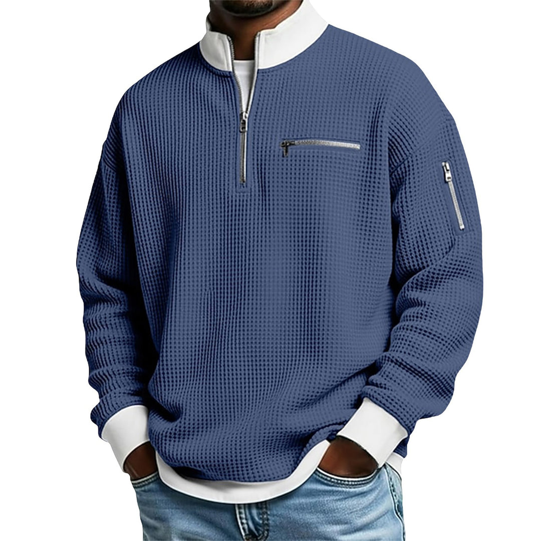 Herren-Pullover mit Reißverschlusskragen – Klassische und vielseitige Strickwaren