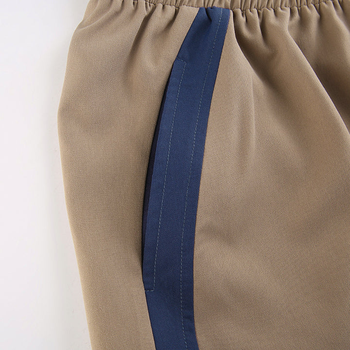 Pantalon Jogger Homme Rétro à Rayures Contrastées – Coupe Décontractée