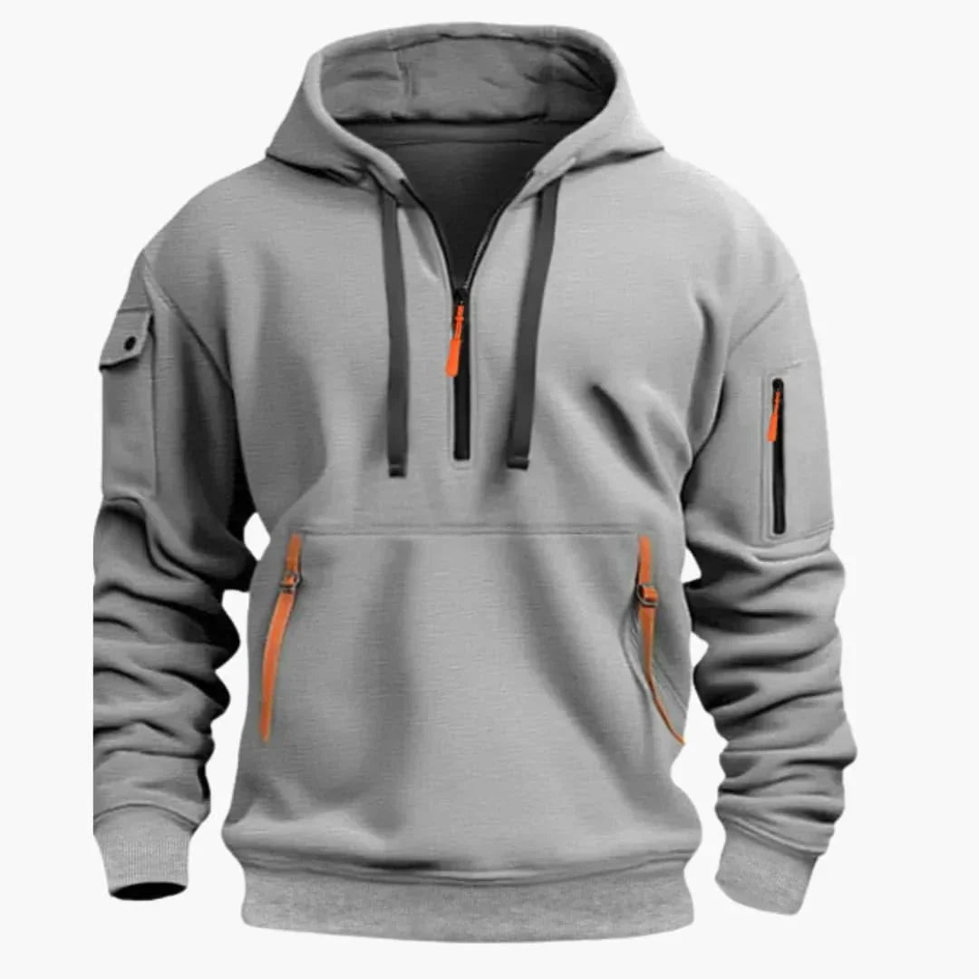 Herren-Hoodie mit weiter Passform – praktische Mehrfach-Taschen