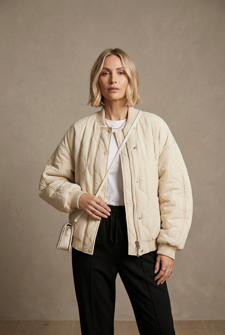 Veste Femme Coton – Coupe Loose Style Pilote Décontracté