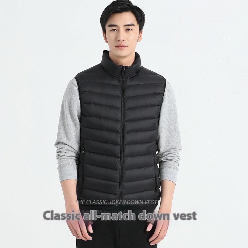 Gilet Matelassé Homme – Col Montant Coupe Décontractée