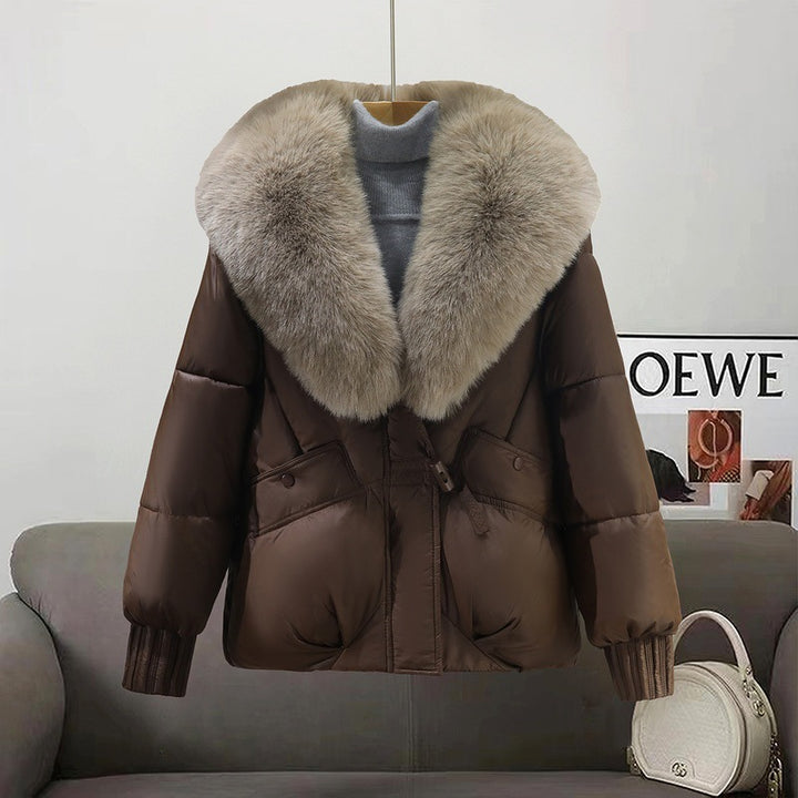Manteau Femme à Col Fourrure Amovible – Finition Matelassée Chaude