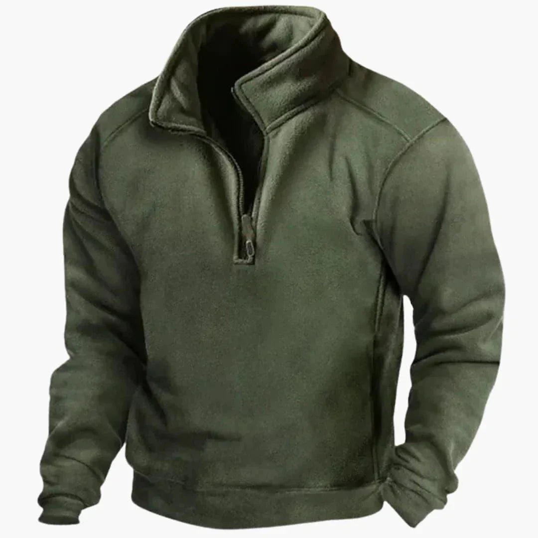 Pull Homme Polaire – Col V Boutonné Coupe Slim