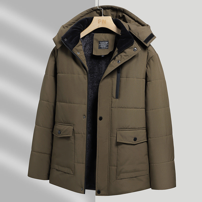Manteau Homme Matelassé Doublé Polaire – Coupe Régulière