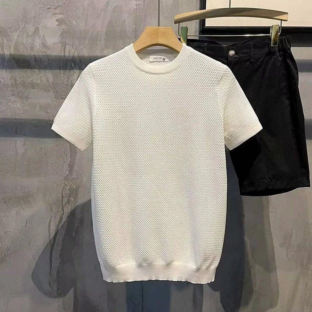 Chemise Homme Manches Courtes – Tissu Texturé Décontracté