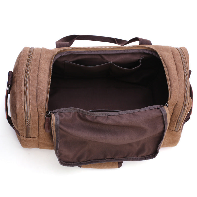 Borsa da viaggio uomo in tela – Grande capacità con tracolla versatile