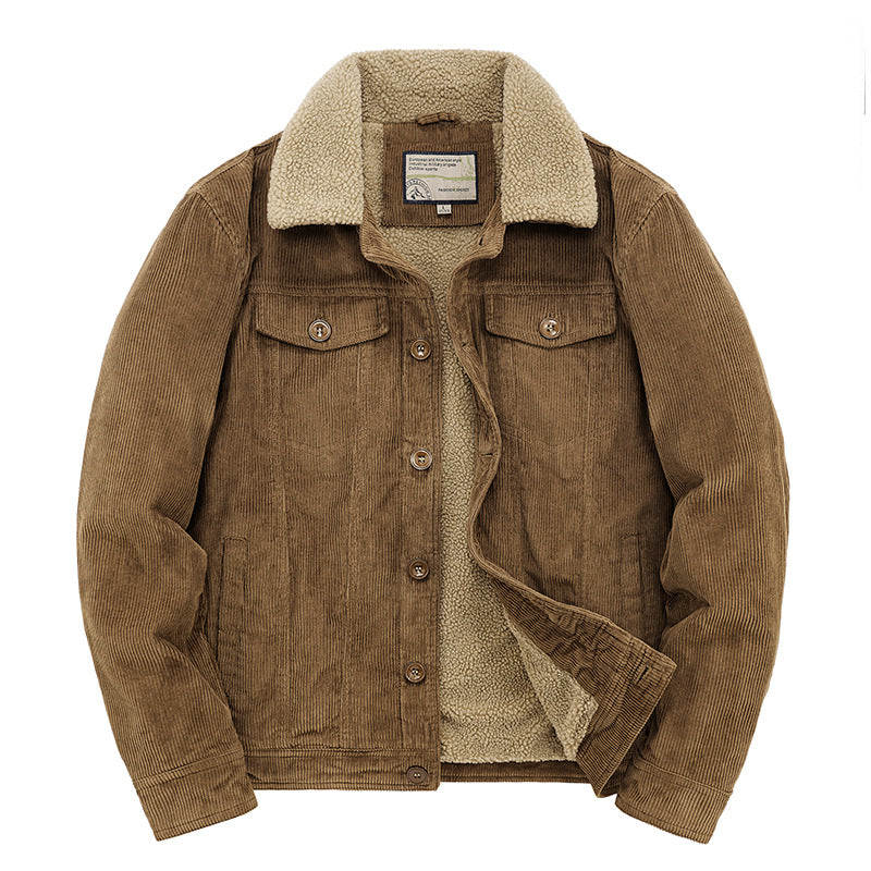 Veste Homme en Coton – Doublure Chaude Coupe Décontractée