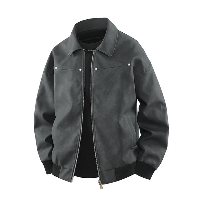 Manteau Homme Rétro à Col Revers – Esprit Américain Iconique