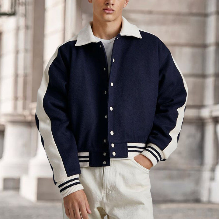 Blouson Baseball Homme Varsity – Coupe Décontractée Colorblock