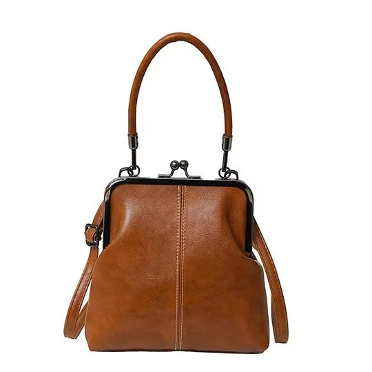 Sac à Main Femme Similicuir – Structure à Fermoir Baiser Élégant