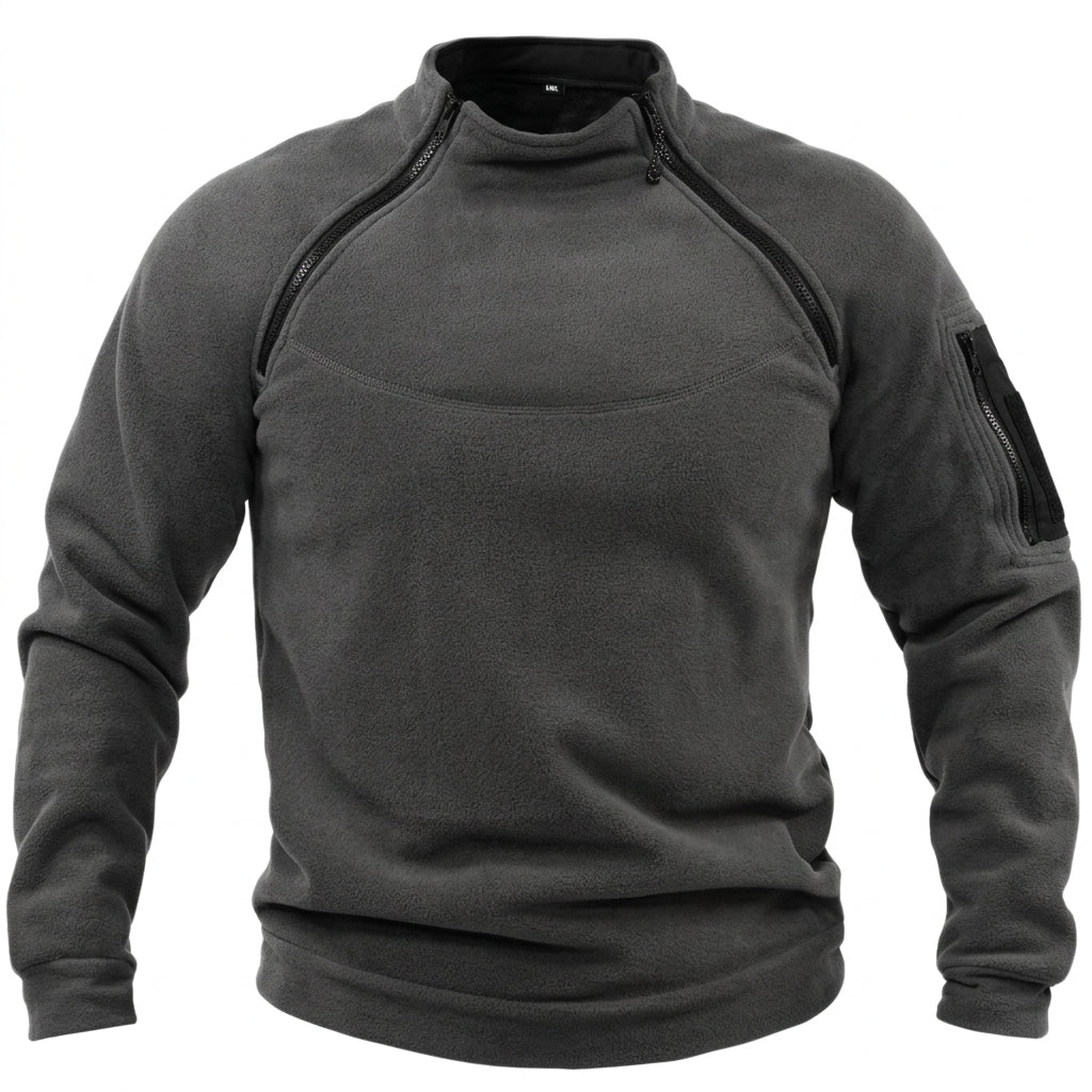 Sweater til herre med høj krave – varm strik med afslappet pasform