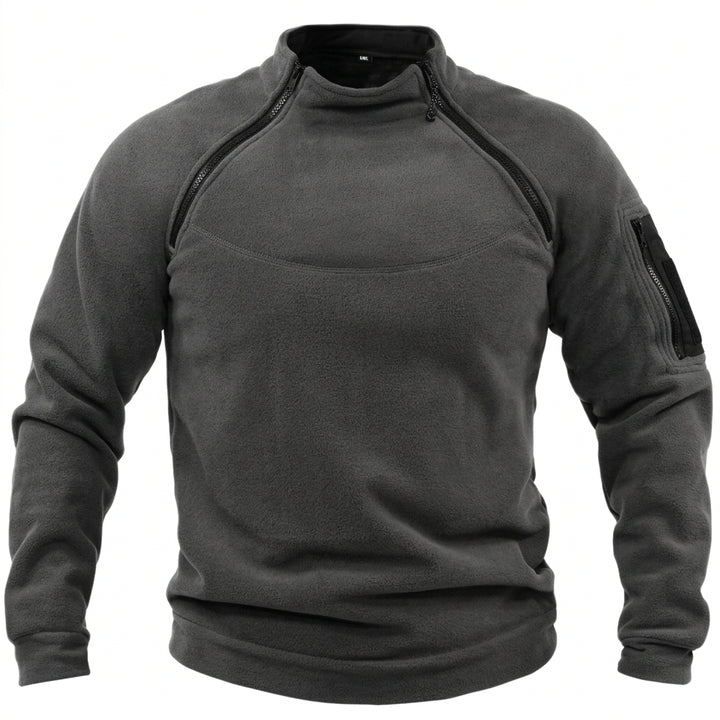 Sweater til herre med høj krave – varm strik med afslappet pasform
