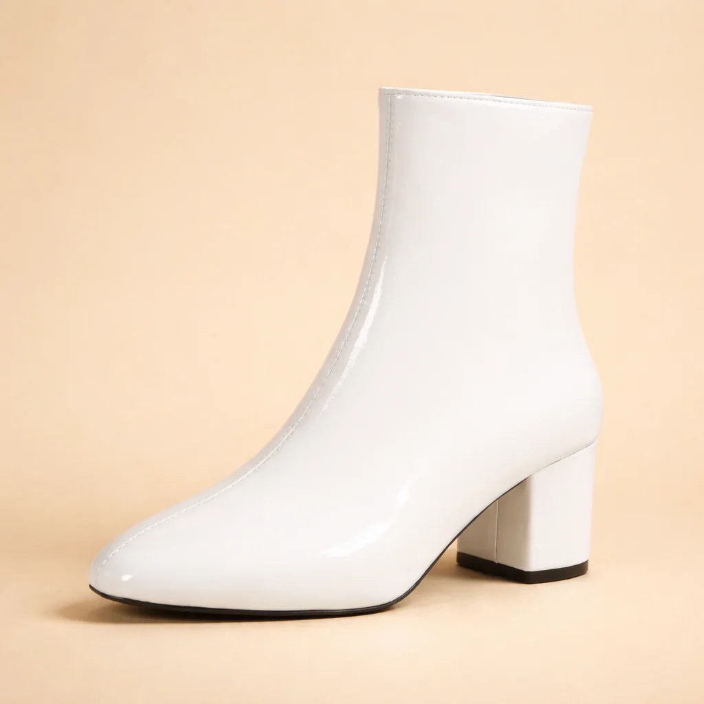 Bottines Femme à Talon – Bout Carré et Zip Latéral