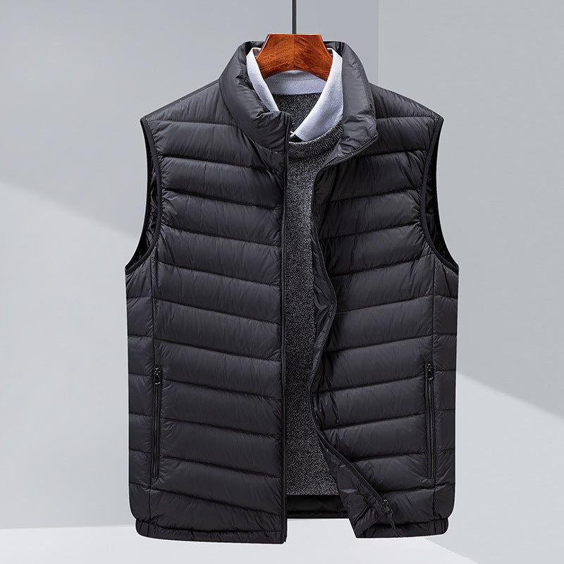Gilet Matelassé Homme – Col Montant Coupe Décontractée