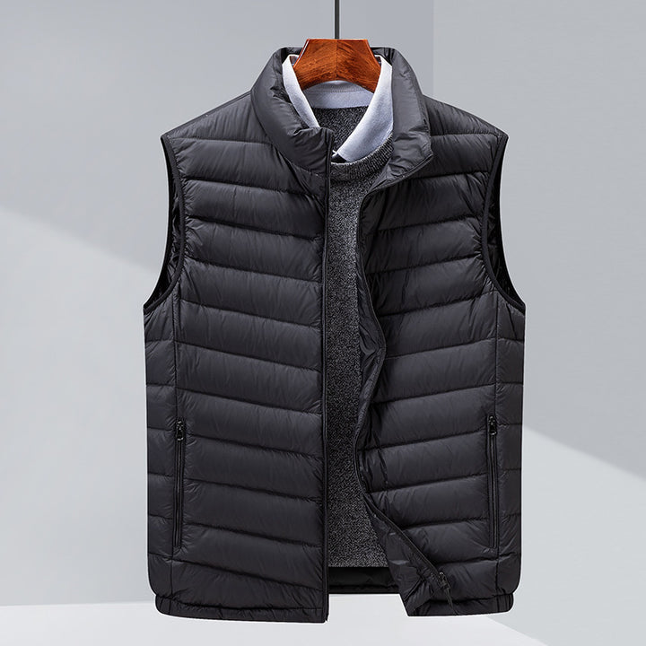 Gilet Matelassé Homme – Col Montant Coupe Décontractée