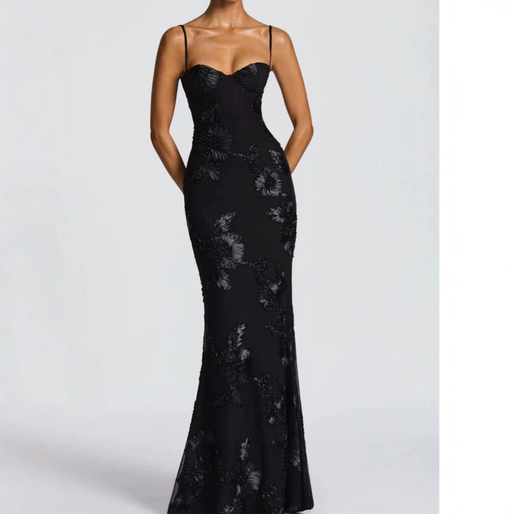 Abito da sera donna floreale – silhouette aderente elegante