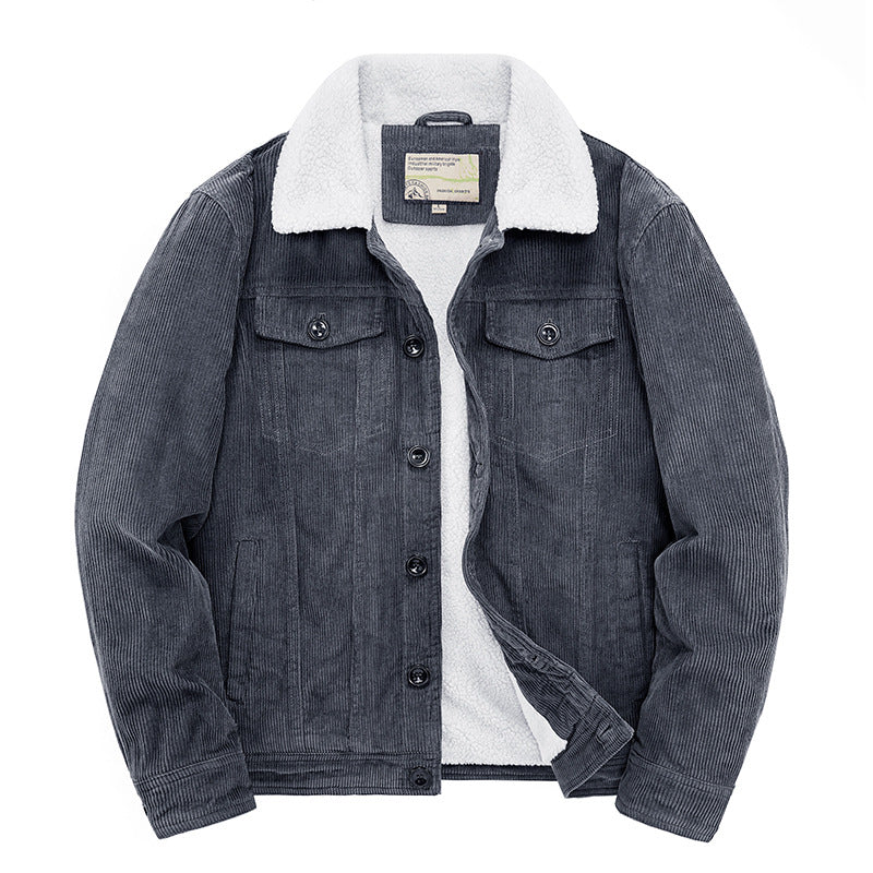Veste Homme en Coton – Doublure Chaude Coupe Décontractée