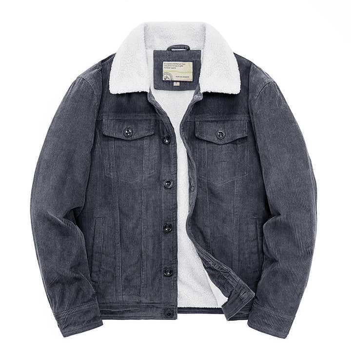 Veste Homme en Coton – Doublure Chaude Coupe Décontractée