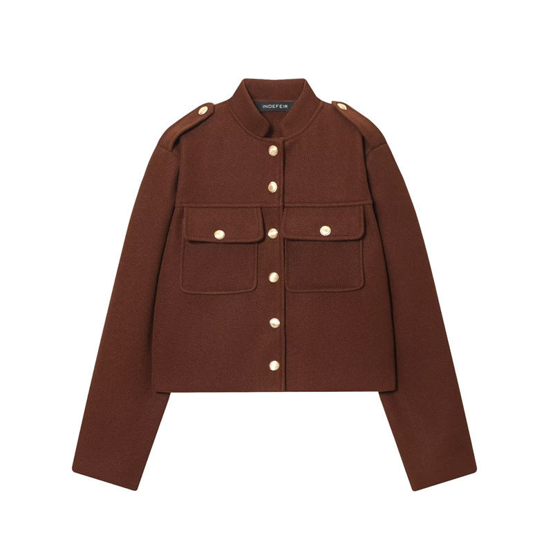 Veste Femme Cropped – Coupe Décontractée et Détail Poches