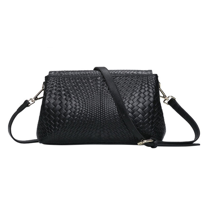 Borsa a tracolla da donna in pelle intrecciata – formato compatto spalla