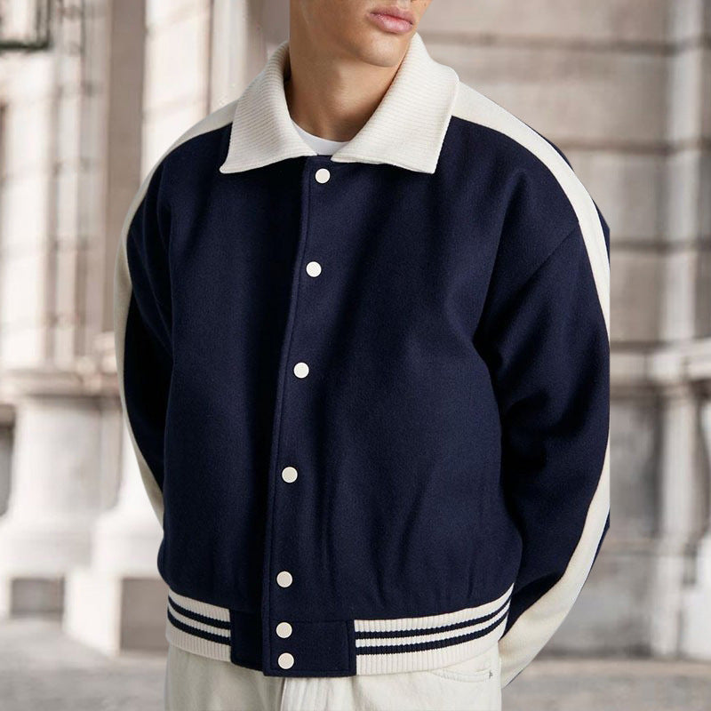 Blouson Baseball Homme Varsity – Coupe Décontractée Colorblock