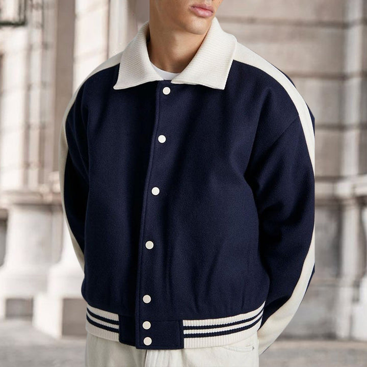 Blouson Baseball Homme Varsity – Coupe Décontractée Colorblock