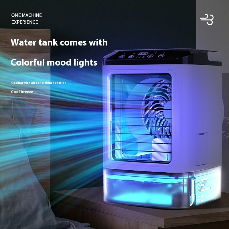 Compact Office Air Conditioner – USB Dual Spray Cooling Fan