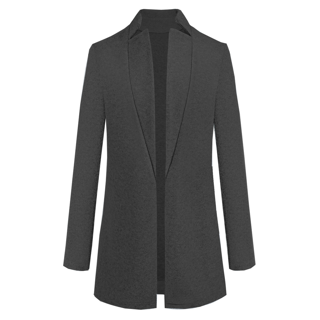 Damenmantel aus Wolle mit Stehkragen – taillierter Cardigan-Schnitt